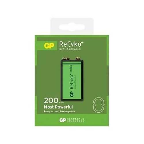 GP ReCyko+ 9V 200mAh arj Edilebilir Pil