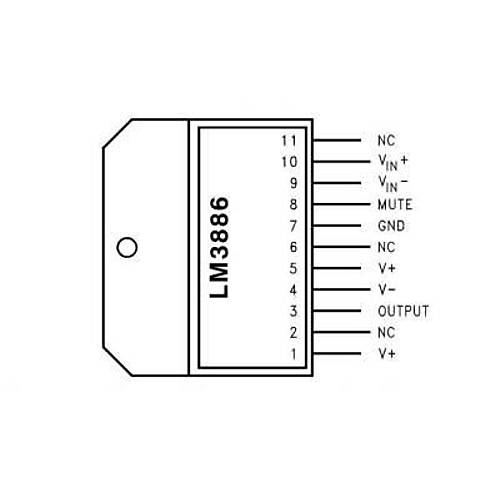 LM3886 TO-220-11 68W Ses Amplifikatr Entegresi