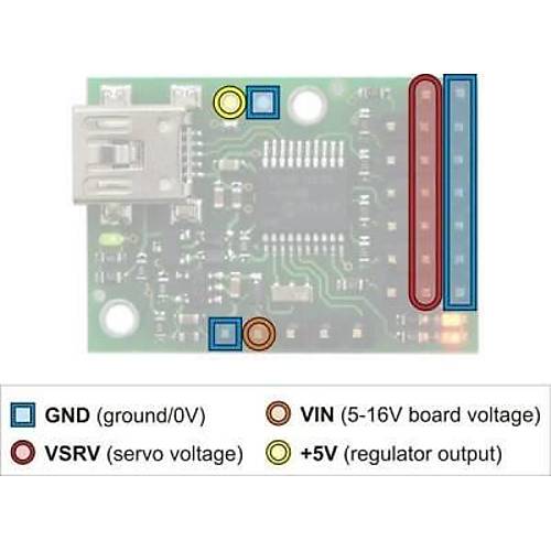 Mikro Maestro 6 Kanall USB Servo Kontrol Cihaz