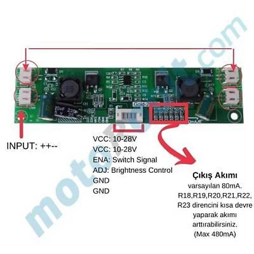CA-266S Universal LCD TV Arka Ik Inverter Kart
