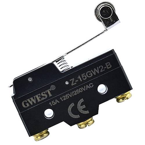 Gwest AZ-15GW2-B Uzun Palet Metal Makaral Mikro Switch 15A 1NO + 1NC
