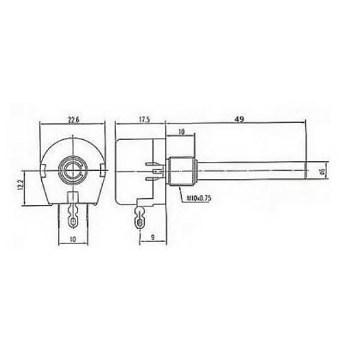 WX118 5K 1W Tek Turlu Potansiyometre