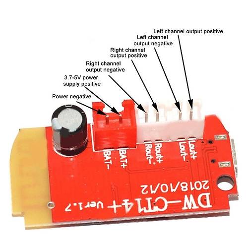 DW-CT14+ arj Edilebilir Bluetooth Amfi Devresi 2x5W