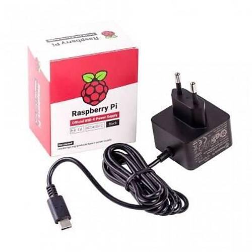 Orjinal Raspberry Pi Adaptr 5V 3A - Siyah