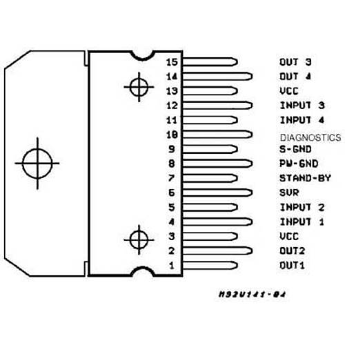 TDA7375A Multiwatt-15 Amplifikatör Ses Entegresi