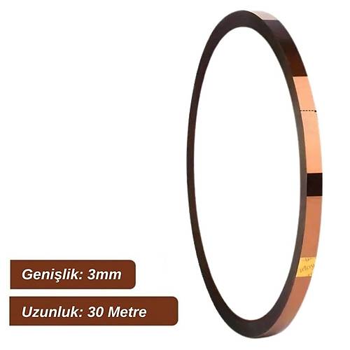 Kapton Bant 3mmx30m Yksek Isya Dayankl Yanmaz Bant