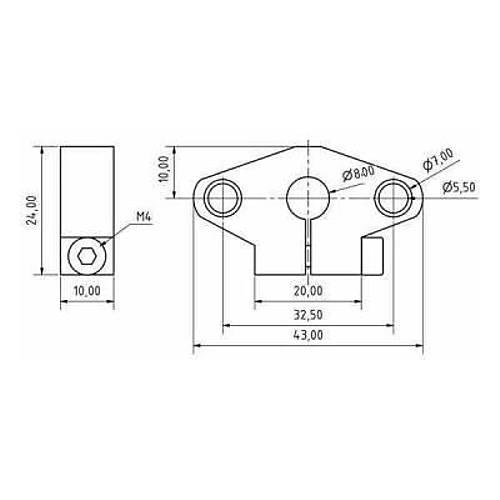 SHF8 8mm Alminyum Mil Tutucu