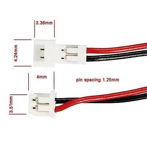 Mikro JST 1.25 2 Pin Erkek ve Dii Konnektr