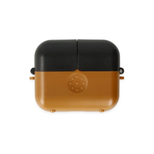 Newface Airpods 3 (3.nesil) Basmal Klf - Kahverengi-Siyah