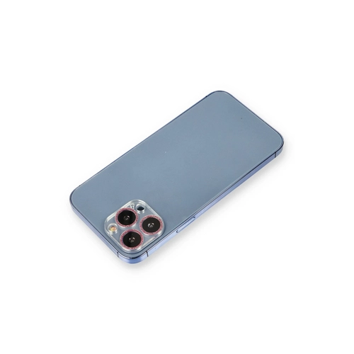Newface iPhone 12 Pro Shine Kamera Lens Koruma Cam - Pembe