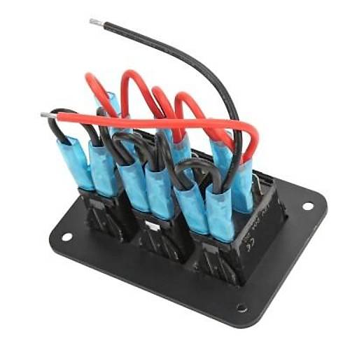3'l ON-OFF Ikl Anahtar Switch Panel 12V-24V- Krmz