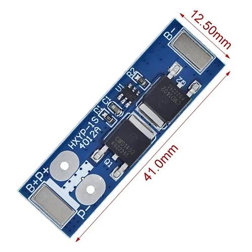 1S 12A BMS 3.7V 18650 Lityum Pil arj Koruma Devresi
