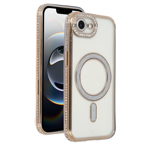 Newface Apple iPhone 16E Joke Simli Magneticsafe Klf - Gold