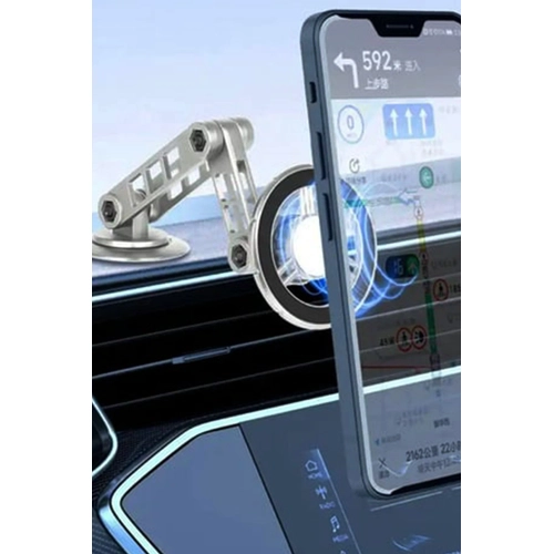 Newface Q50 Yapkanl 360 Derece Ayarlanabilir Manyetik Magsafe Ara Tutucu - Siyah