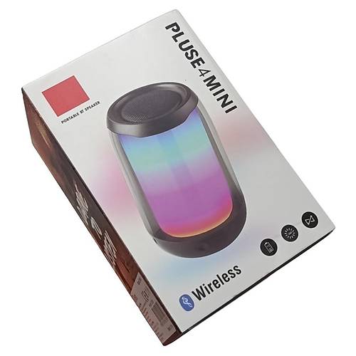 Divex Pluse 4 Mini Tanabilir RGB Ledli Siyah Bluetooth Hoparlr DM-90
