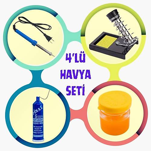 Lehimleme Balang Seti (30W Havya - Tp Lehim - Lehim Pastas-  Havya Sehpas)
