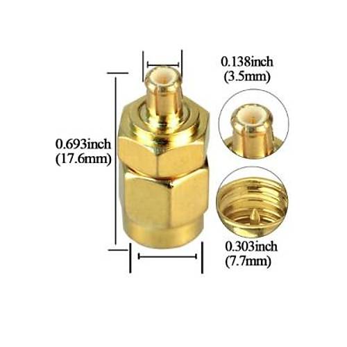 SMA Erkek - MCX-JJ Erkek Coaxial Konnektr