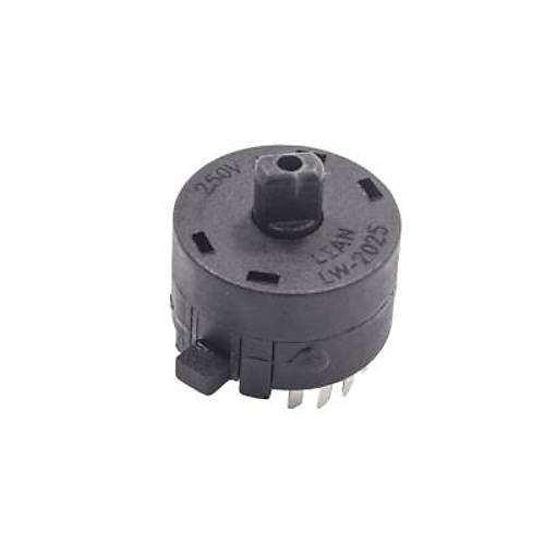 LW-2025 20mm 6 Konumlu Rotary Switch - Komitatr