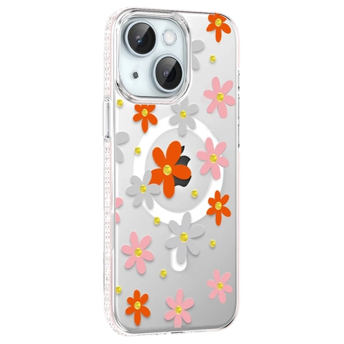 Joko Apple iPhone 14 Floral Magsafe Kapak - Turuncu