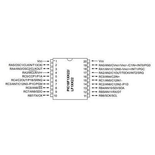 PIC18F14K22 SMD 16-Bit 64MHz Mikrodenetleyici