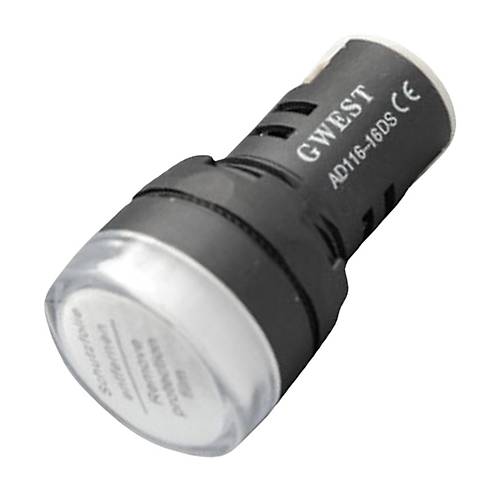 Gwest 16-B 16mm Beyaz Ledli Sinyal Lambas 220V