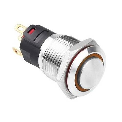 16A-G1Z-E 16mm kk Anahtarl Ikl Metal Buton - Sar