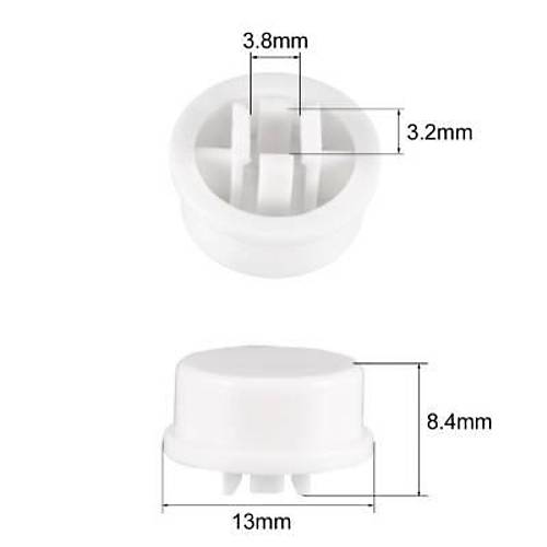 Tact Switch Kapa Yuvarlak Beyaz - 12x12x7.3mm ile Uyumlu