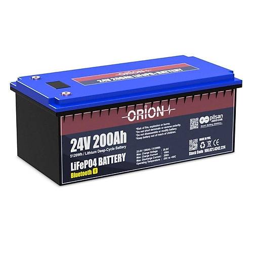 Orion Ak LifePO4 24200B 24V 200AH Bluetooth Ekranl