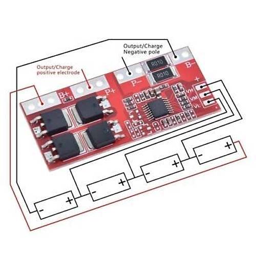 4S LiPo & Lion & 18650 30A BMS Batarya Koruyucu Balans Devresi