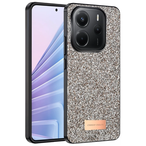 Onegif Xiaomi Redmi Note 14 4G Bright Simli Kapak - Gold