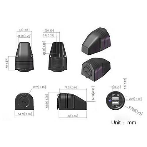 Su Geçirmez USB Şarj Modülü 2x 5V 2.1A