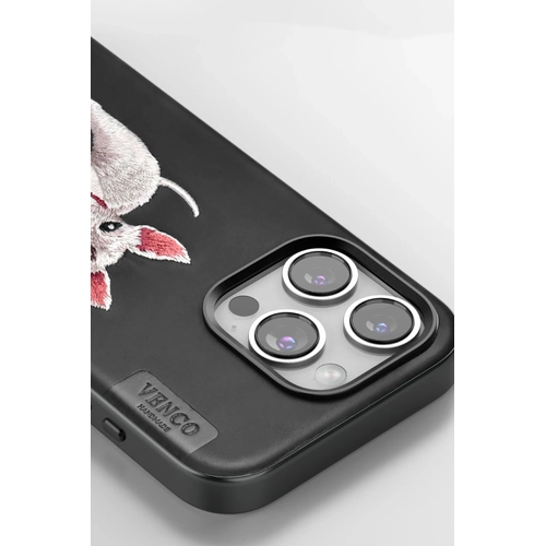 Venco iPhone 16 Pro Max Perma Desenli Kapak - Siyah