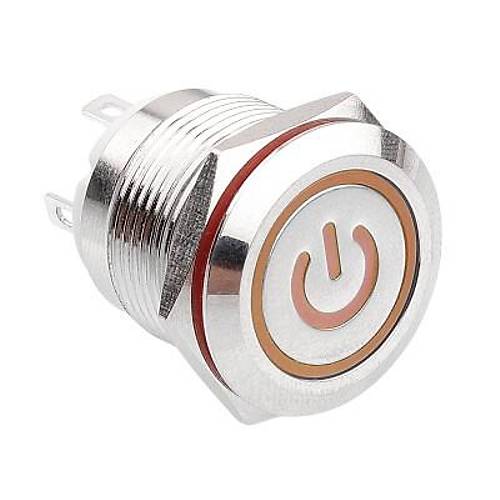 19H-P1-EC 19mm Dz Yayl Ikl Power Metal Buton - Sar
