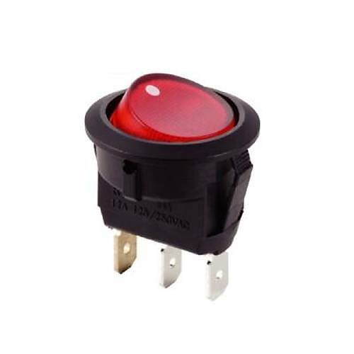 KCD1 Siyah Krmz Ikl On/Off Anahtar 3 Pin