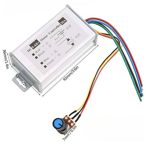 9-60V 20A PWM DC Motor Hz Kontrol Modl