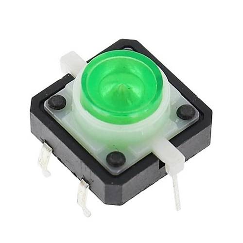 12x12mm Yeil Led Ikl Tact Switch