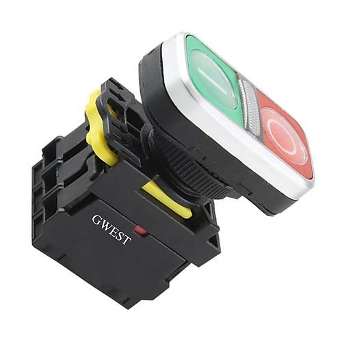 Gwest A5-11RD-110 Krmz Yeil Led Ikl kiz Buton 1NO+1NC 110V