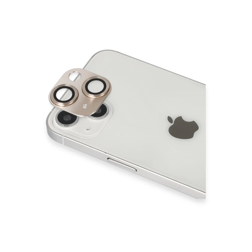 Newface iPhone 13 Pers Alminyum Kamera Lens - Gold