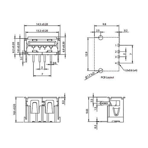 IC-265C USB ase A Tip 90 Dii Ksa
