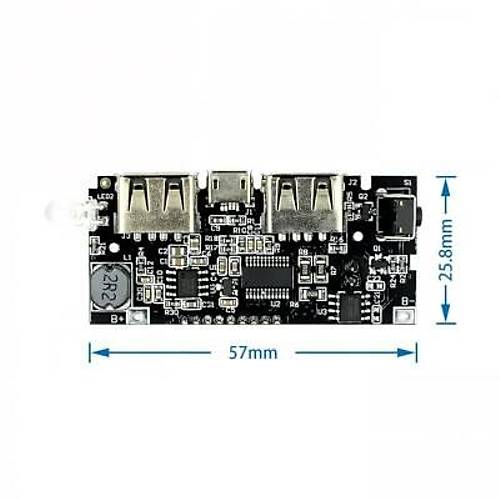 Ekranl Powerbank arj Devresi - 5V 2A Charger Modl