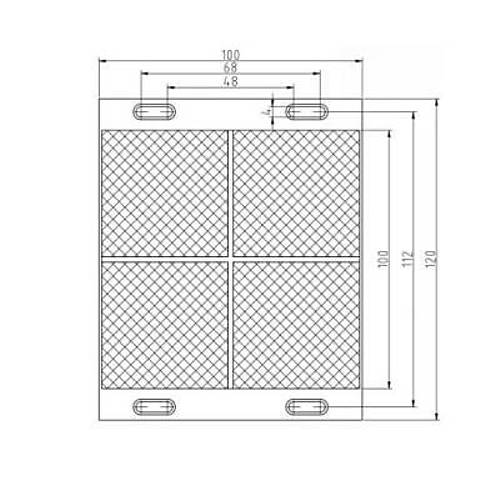 100x100mm Reflektr / Mesafe Sensrleri Uyumlu - Siyah