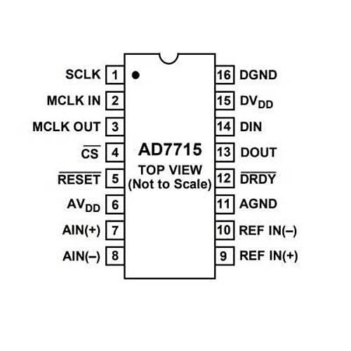 AD7715ANZ DIP-16 Analog Dijital evirici Entegresi