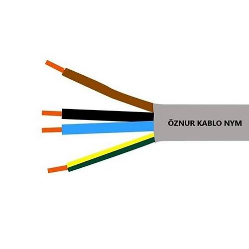 znur Kablo 4x1,5 mm NYM (Antigron) Gri 1mt