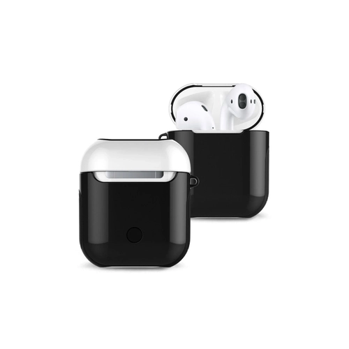 Newface Airpods 2 (2.nesil) 3in1 Klf - Siyah-Beyaz