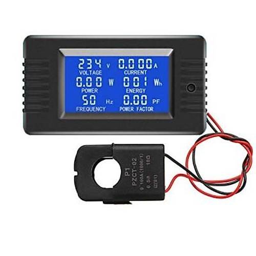 PZEM-022 100A AC Dijital G Monitr + Ayrlabilir CT