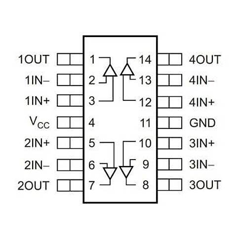 TLV3704 DIP-14 Entegre