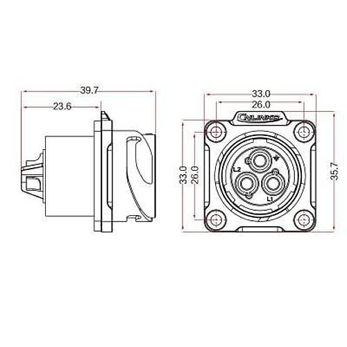 DH-24-J24SX-03-401 24-Pin Su Ge�irmez Konnekt�r - Di�i