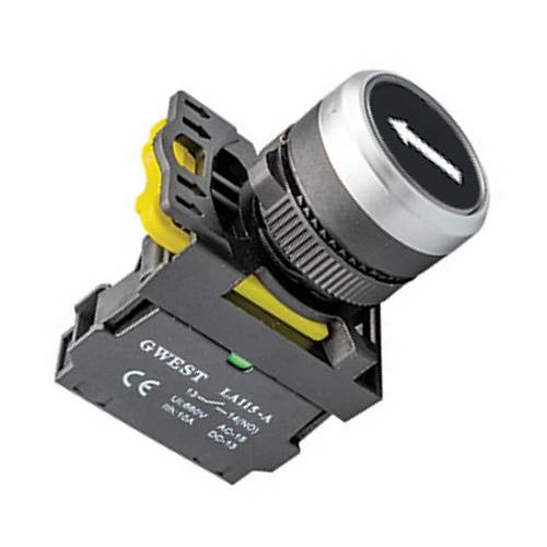 Gwest A5-10/4 22mm Start aretli Yayl Buton Siyah 1NO