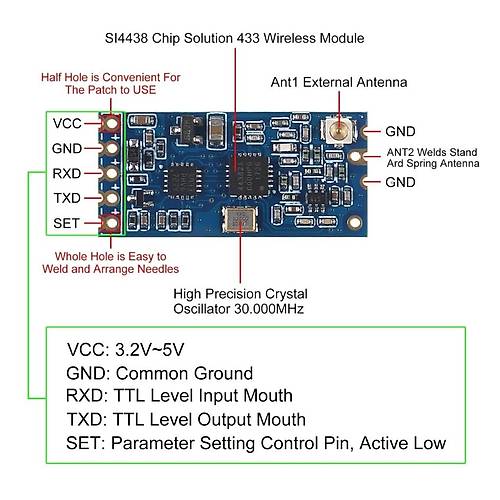 HC-12 Kablosuz Seri Port Modl 433Mhz 1000m Menzil