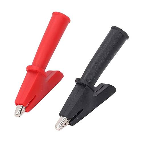 IC-243A 4mm Banana Jak Girili Krokodil WD1096 Siyah Krmz Set